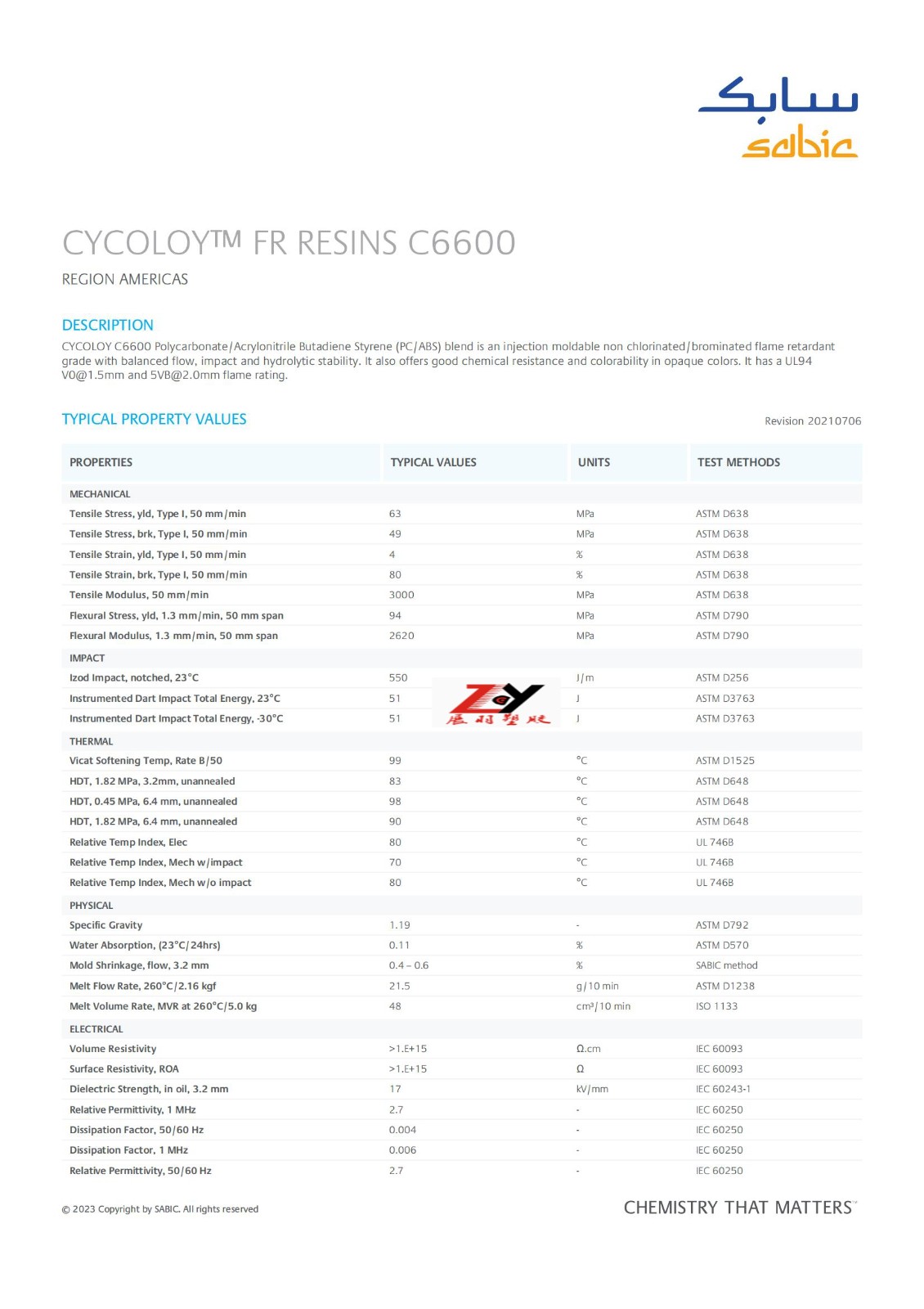 CYCOLOY C7230P 物性表 PC/ABS C7230P物性數據
